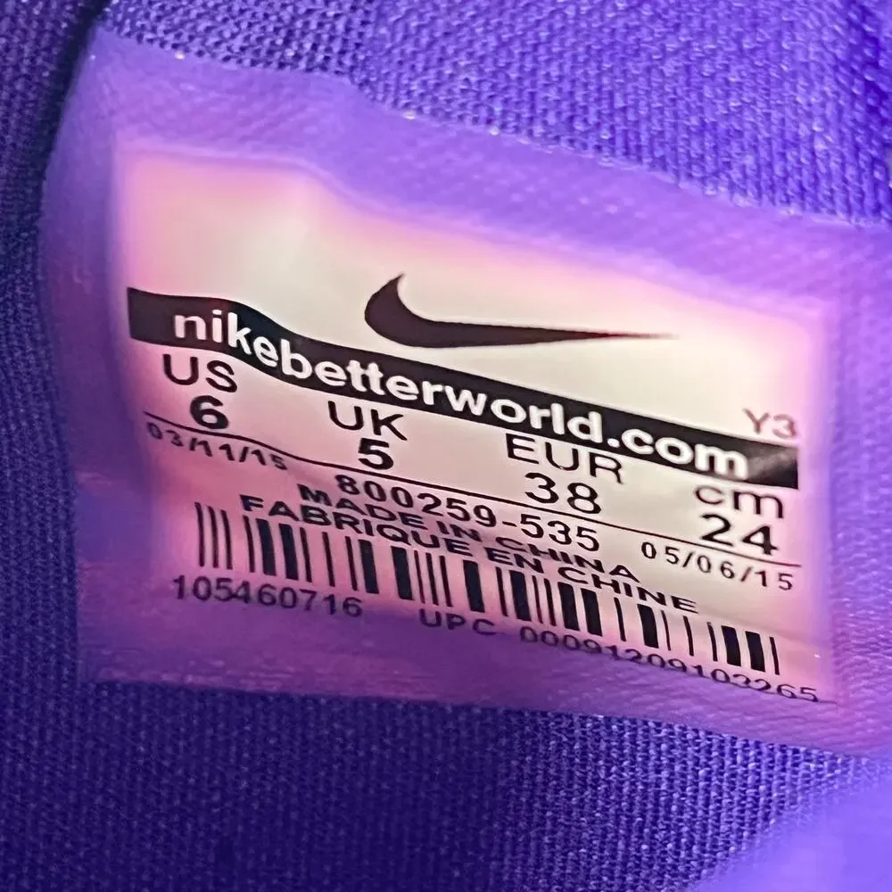 Nike KD 8 Suit Court Purple Green Strike Basketball Shoes 800259-535 Youth Sz 6